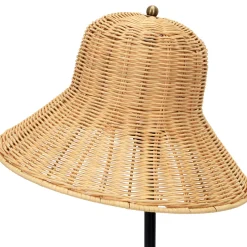 La Chaise Longue Luminaire-LAMPE CHAPEAU ROTIN