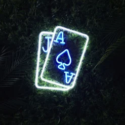 La Chaise Longue Déco Lumineuse|Déco-LAMPE EFFET NEON CARTES A JOUER