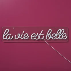 La Chaise Longue Déco Lumineuse|Déco-LAMPE EFFET NÉON LA VIE EST BELLE