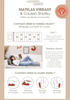La Chaise Longue Massage & Relaxation-MATELAS SHIATSU VIBRANT