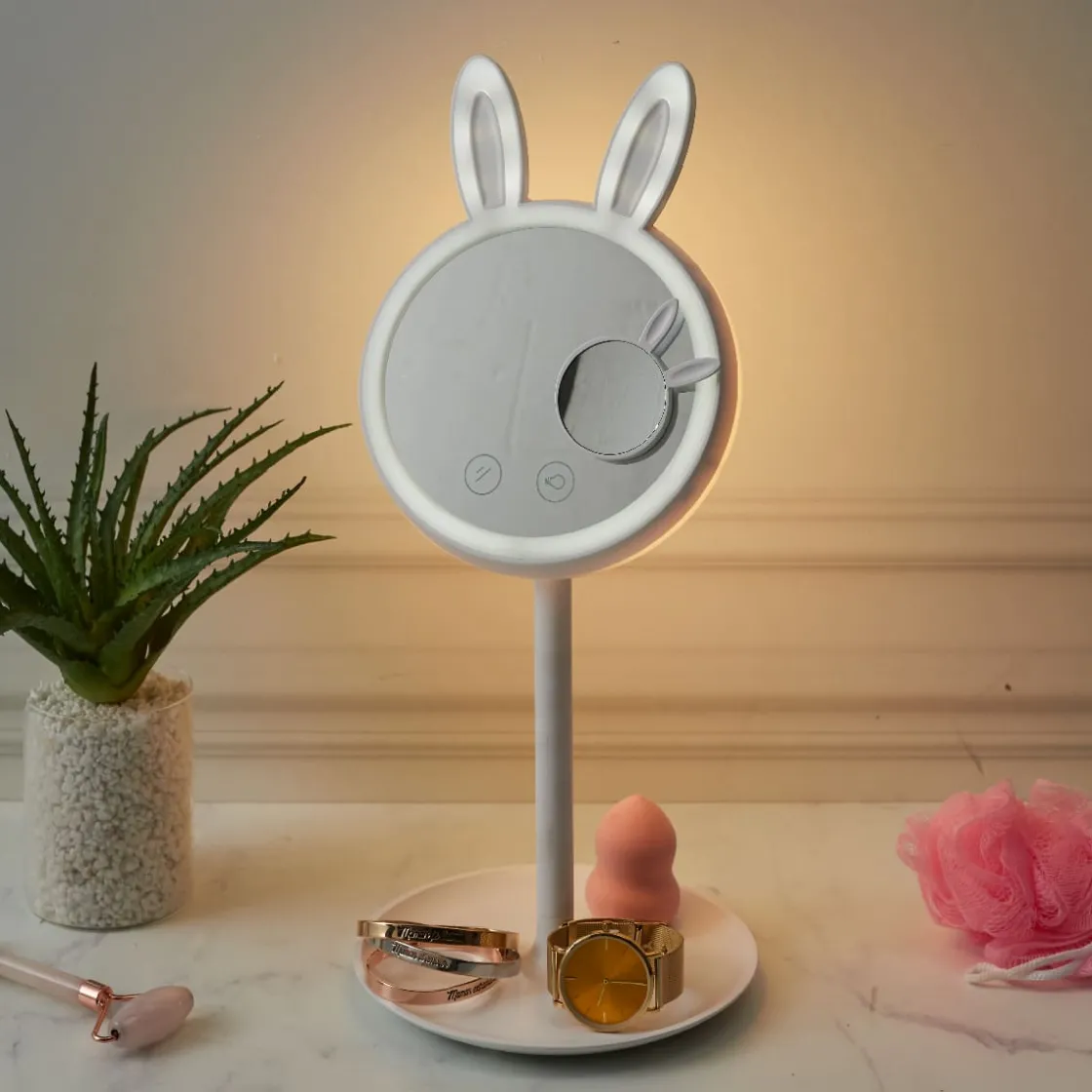 La Chaise Longue Déco-MIROIR LUMINEUX LAPIN