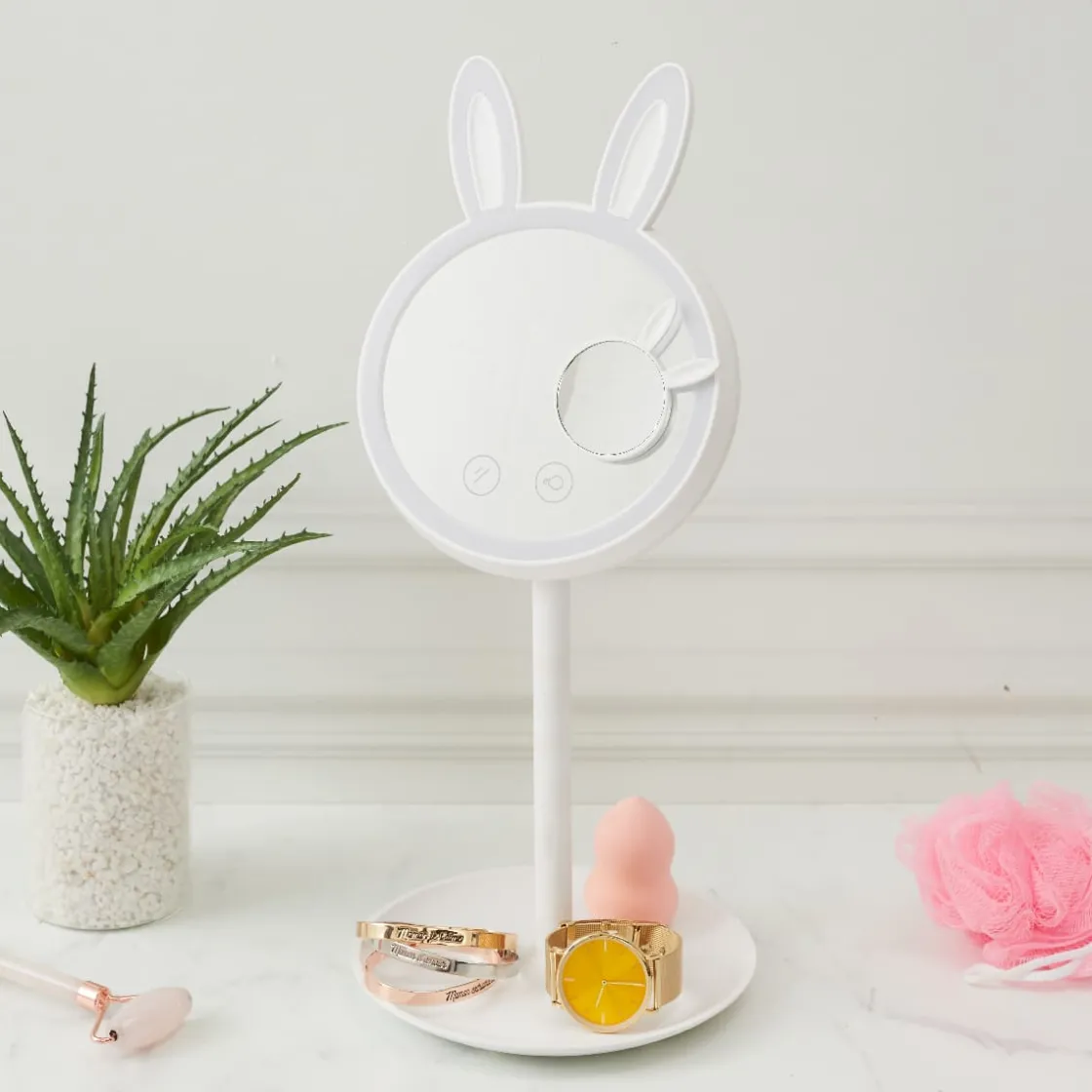 La Chaise Longue Déco-MIROIR LUMINEUX LAPIN