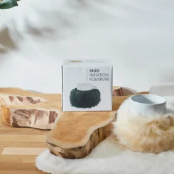 La Chaise Longue Thé & Café-MUG FOURRURE AMOVIBLE CREME