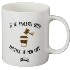 La Chaise Longue Thé & Café-MUG JE NE PARLERAI QU'EN PRESENCE DE MON CAFE