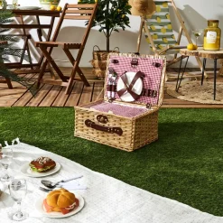 La Chaise Longue Pique-nique & Barbecue-PANIER PIQUE NIQUE BISTROT VICHY