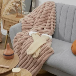 La Chaise Longue Cocoon-PLAID FAUSSE FOURRURE COSY TIME