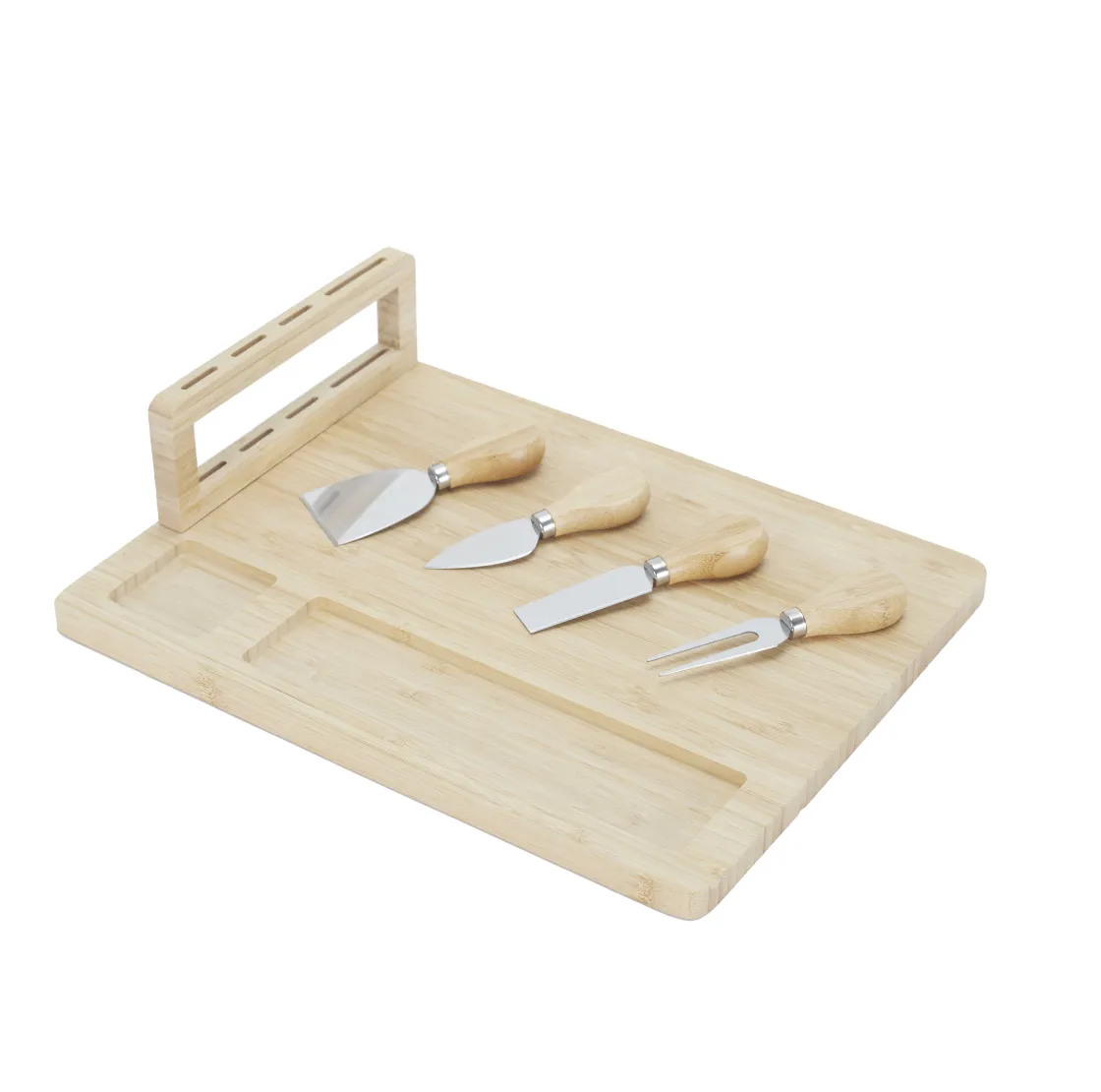 La Chaise Longue Art De La Table|Accessoires-PLANCHE A FROMAGE 4 COUTEAUX BAMBOU