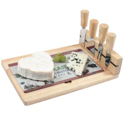 La Chaise Longue Art De La Table|Accessoires-PLANCHE A FROMAGE 4 COUTEAUX FROMAGES DE FRANCE