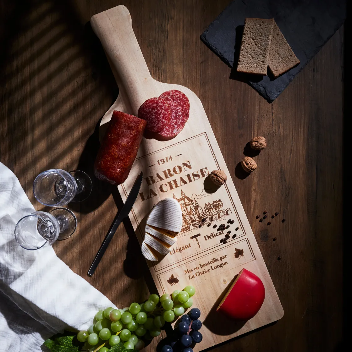 La Chaise Longue Accessoires|Accessoires De Cuisine-PLANCHE APERO BOUTEILLE BARON LA CHAISE