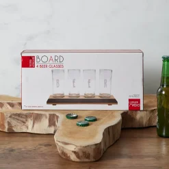 La Chaise Longue Pique-nique & Barbecue|Boissons & Cocktails-PLANCHE DE 4 VERRES A BIERE