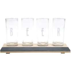 La Chaise Longue Pique-nique & Barbecue|Boissons & Cocktails-PLANCHE DE 4 VERRES A BIERE