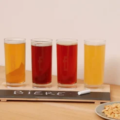 La Chaise Longue Pique-nique & Barbecue|Boissons & Cocktails-PLANCHE DE 4 VERRES A BIERE