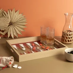 La Chaise Longue Jeux|Accessoires-PLATEAU APERO BACKGAMMON
