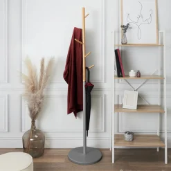 La Chaise Longue Mobilier-PORTE MANTEAU MIKO GRIS