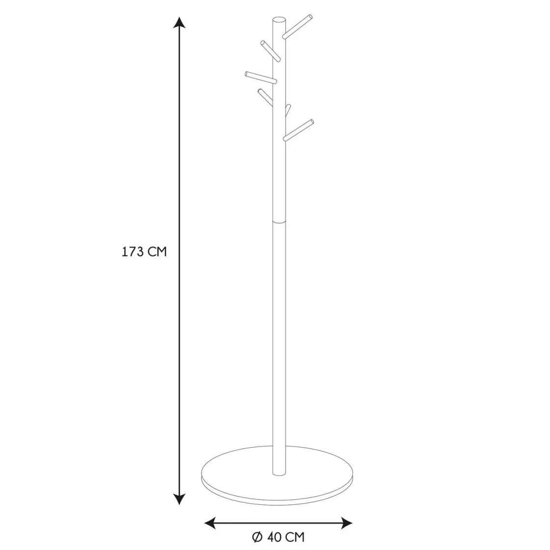 La Chaise Longue Mobilier-PORTE MANTEAU MIKO GRIS