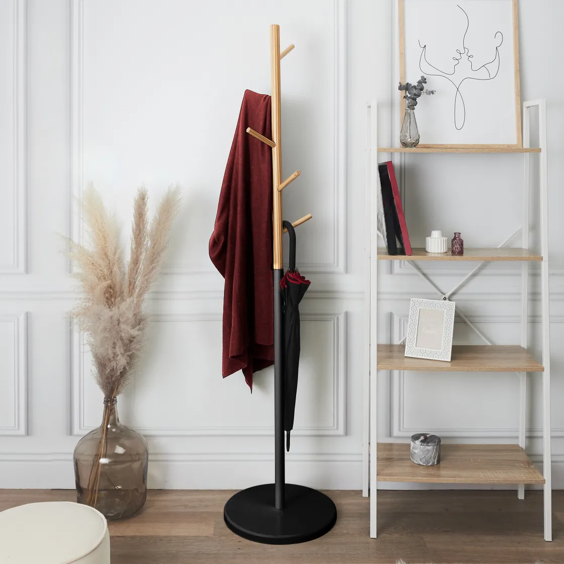 La Chaise Longue Mobilier-PORTE MANTEAU MIKO NOIR