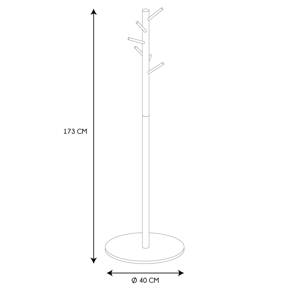 La Chaise Longue Mobilier-PORTE MANTEAU MIKO NOIR