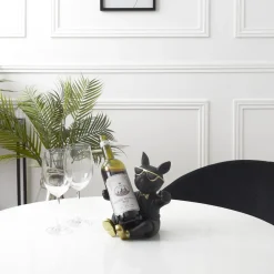 La Chaise Longue Déco-PORTE-BOUTEILLE BOULEDOGUE NOIR