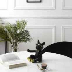 La Chaise Longue Déco-PORTE-BOUTEILLE BOULEDOGUE NOIR