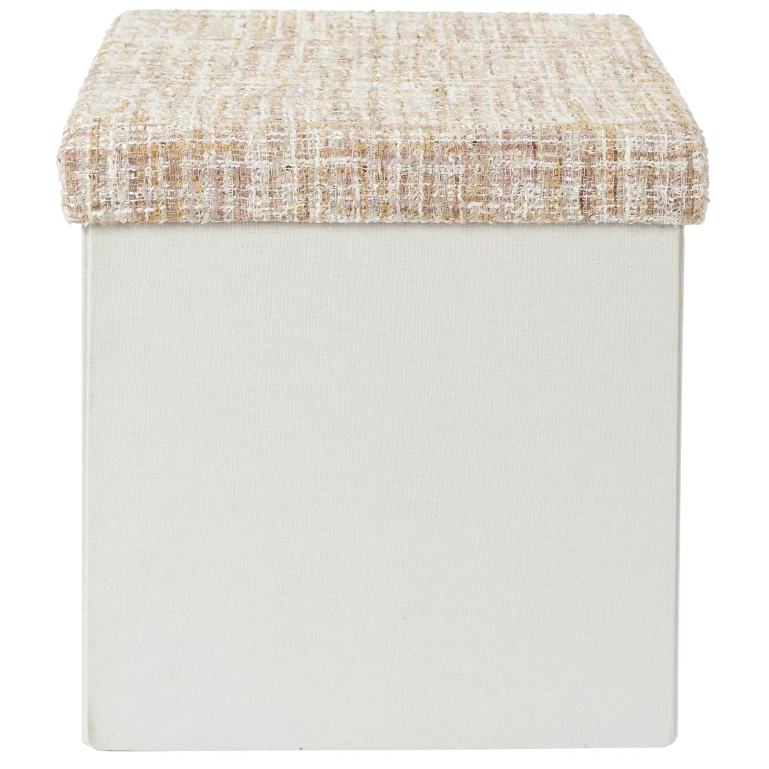 La Chaise Longue Déco-POUF PLIABLE TWEED BEIGE