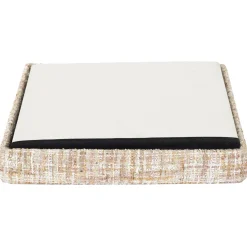 La Chaise Longue Déco-POUF PLIABLE TWEED BEIGE