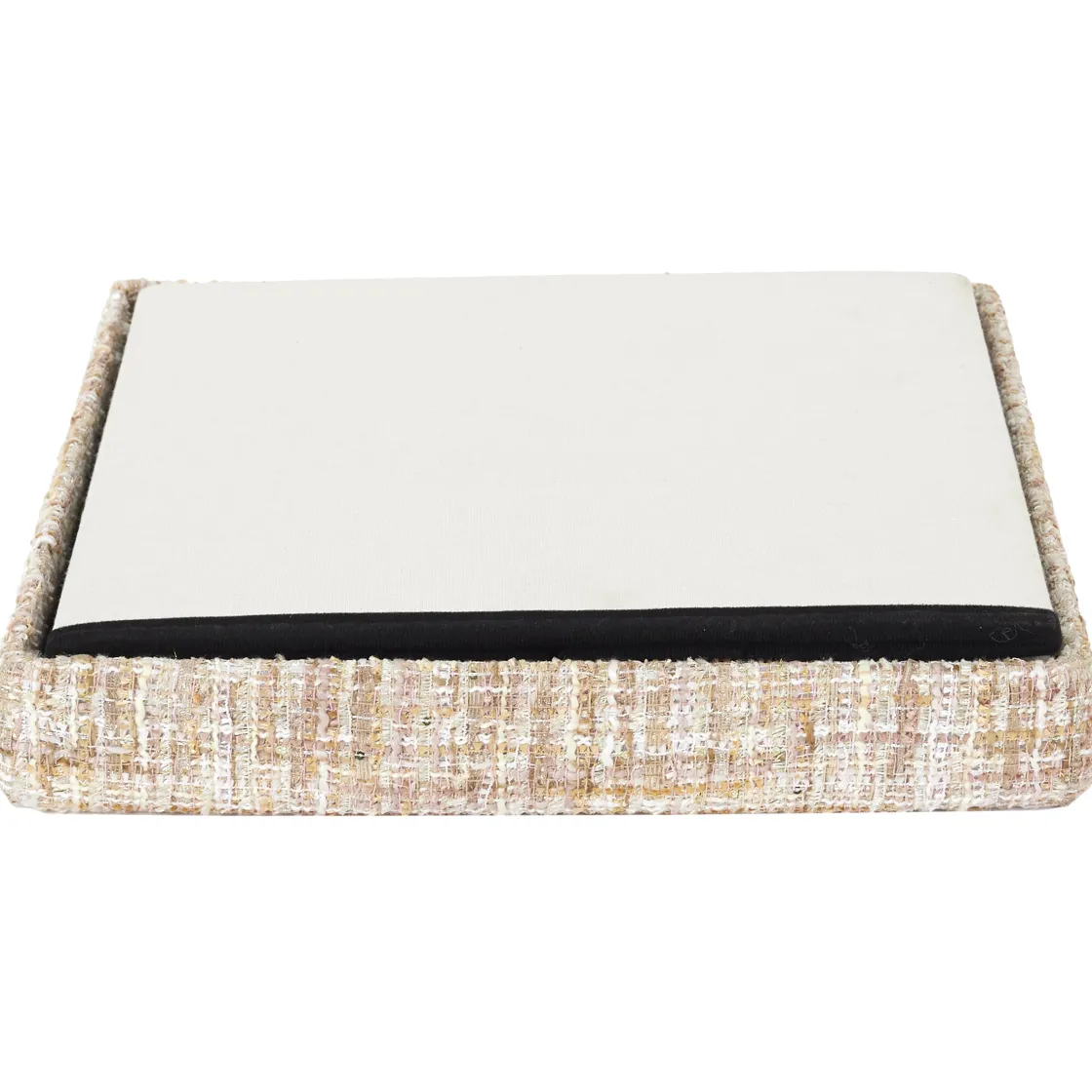 La Chaise Longue Déco-POUF PLIABLE TWEED BEIGE