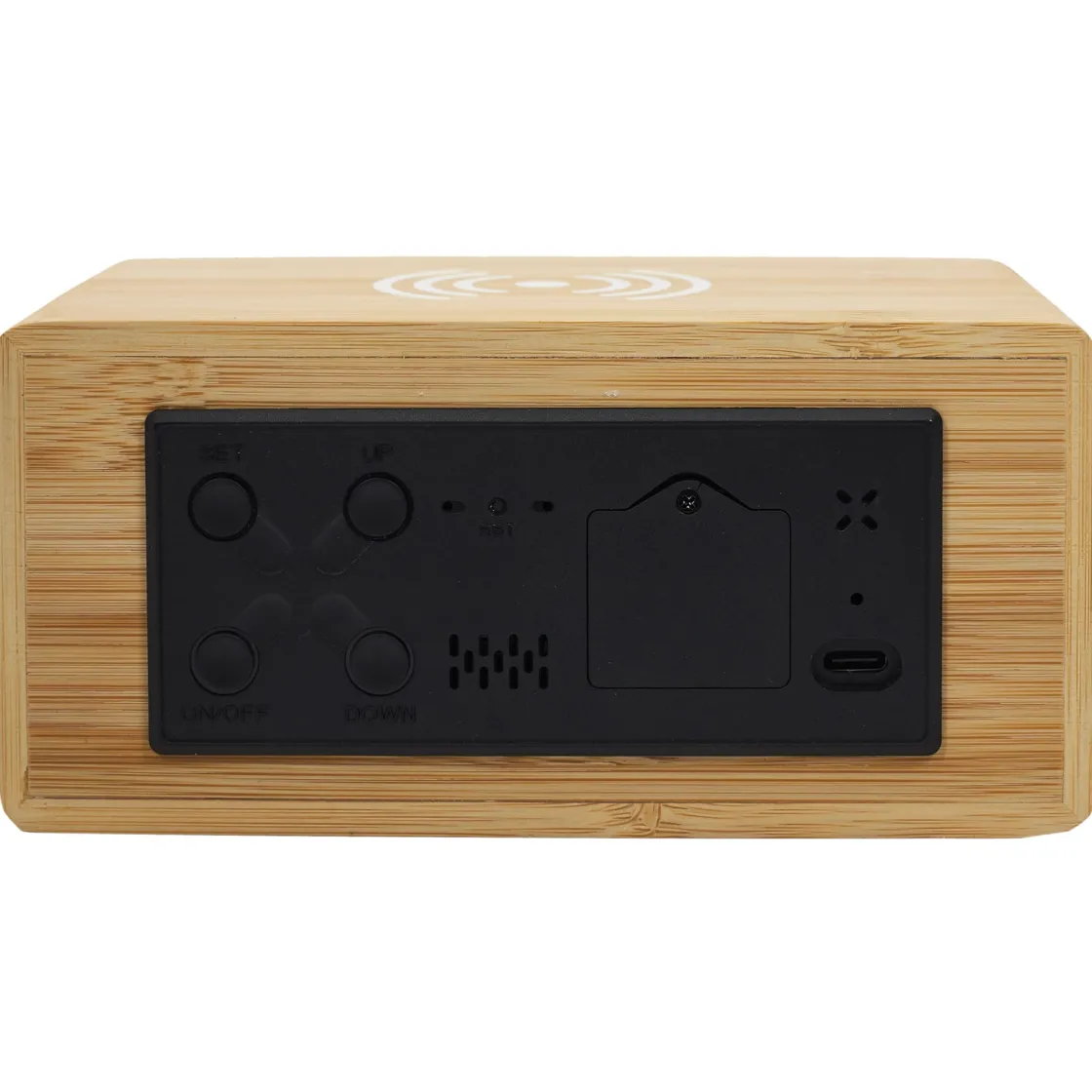 La Chaise Longue Horloge & Réveil-REVEIL CHARGEUR BOIS