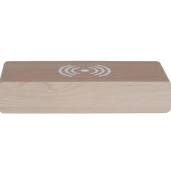 La Chaise Longue Horloge & Réveil-REVEIL CHARGEUR BOIS NATUREL