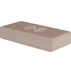 La Chaise Longue Horloge & Réveil-REVEIL CHARGEUR BOIS NATUREL