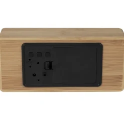 La Chaise Longue Horloge & Réveil-REVEIL LED GM FIBRE BOIS NATUREL