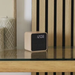 La Chaise Longue Horloge & Réveil-REVEIL LED HAUT PARLEUR WOODY