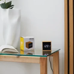 La Chaise Longue Horloge & Réveil-REVEIL LED PM FIBRE BOIS NATUREL