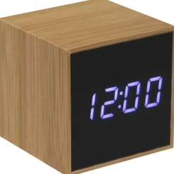 La Chaise Longue Horloge & Réveil-REVEIL LED PM FIBRE BOIS NATUREL