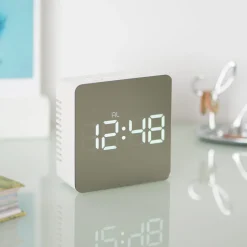 La Chaise Longue Horloge & Réveil-REVEIL MIROIR LED SQUARE