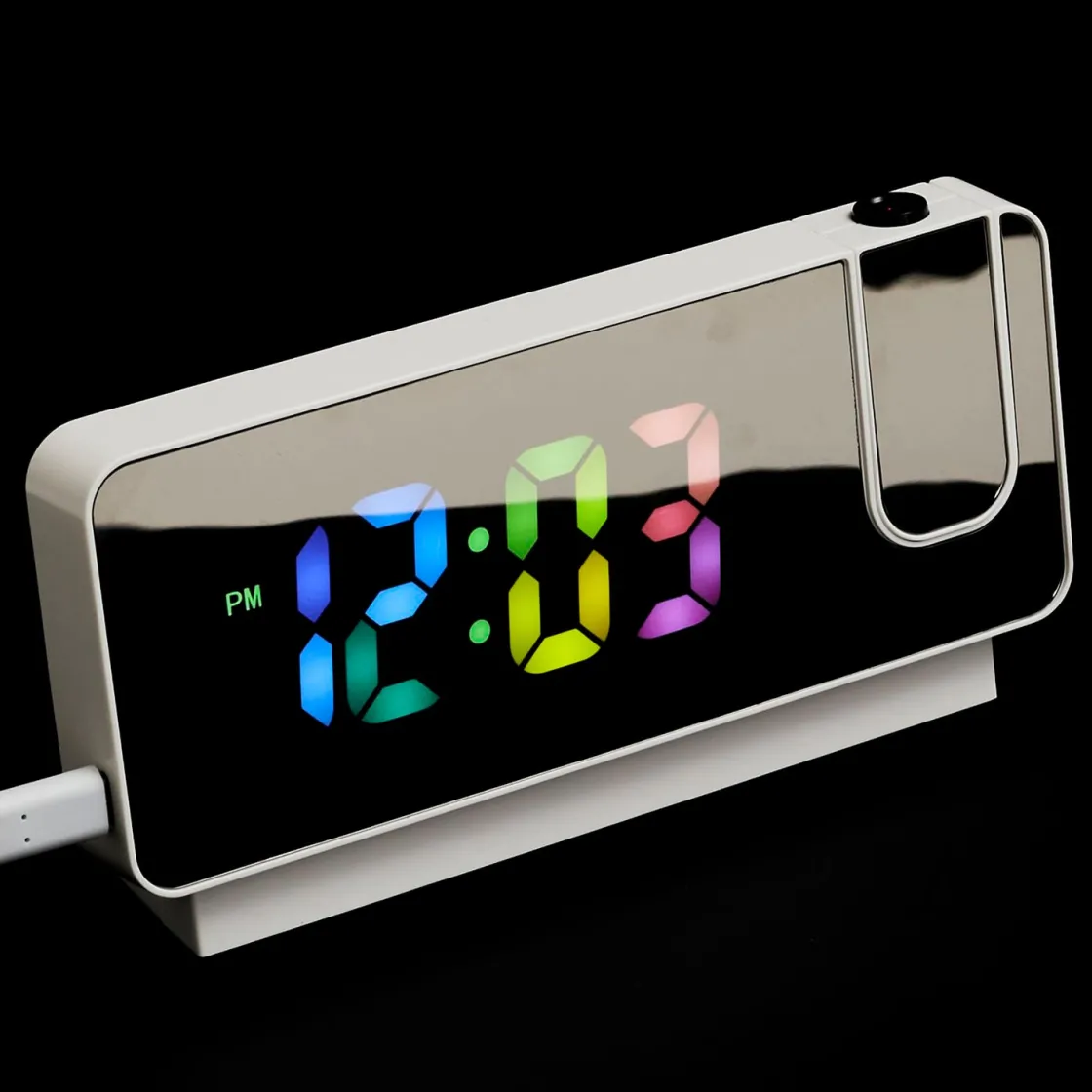 La Chaise Longue Horloge & Réveil-REVEIL PROJECTEUR MIROIR RAINBOW