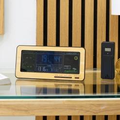 La Chaise Longue Horloge & Réveil-REVEIL STATION METEO WOODY