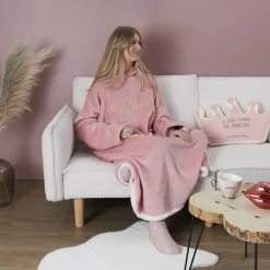 La Chaise Longue Cocoon-SWEAT PLAID BOMBASSE ROSE
