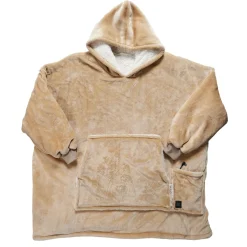 La Chaise Longue Cocoon-SWEAT PLAID CHAUFFANT CAMEL