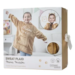 La Chaise Longue Cocoon-SWEAT PLAID ENFANT CHAT