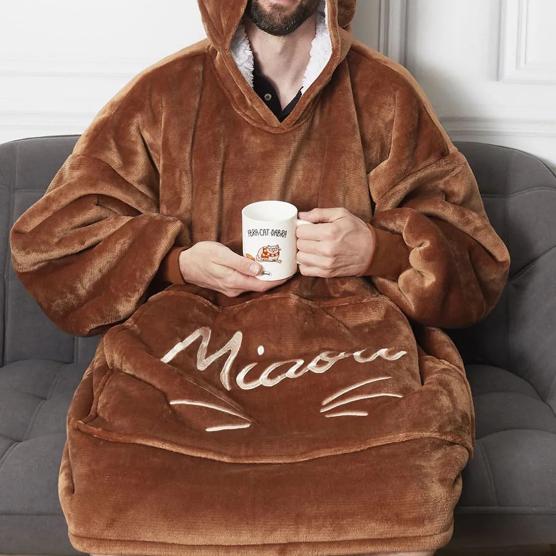 La Chaise Longue Cocoon-SWEAT SHIRT XXL MIAOU