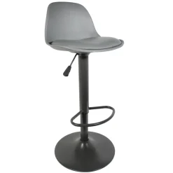 La Chaise Longue Mobilier-TABOURET DE BAR ISAK GRIS - Lot de 2
