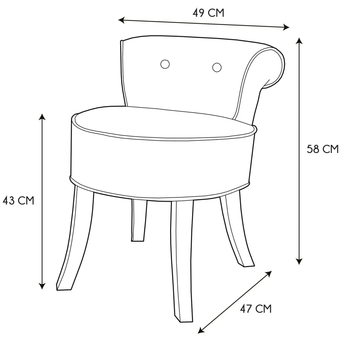 La Chaise Longue Mobilier-TABOURET ELEONOR VELOURS GRIS