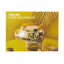 La Chaise Longue Déco-TIRELIRE COCHON MILLIARDAIRE GOLD