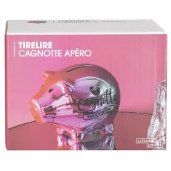 La Chaise Longue Déco-TIRELIRE COCHON POUR L'APERO ELECTROPLATE