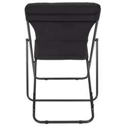 La Chaise Longue Mobilier-TRANSAT PLIANT CORFOU NOIR