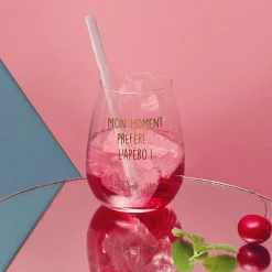 La Chaise Longue Boissons & Cocktails-VERRE A COCKTAIL AVEC PAILLE