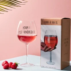 La Chaise Longue Vin & Champagne-VERRE A VIN 75 CL YOUPI C EST VINDREDI