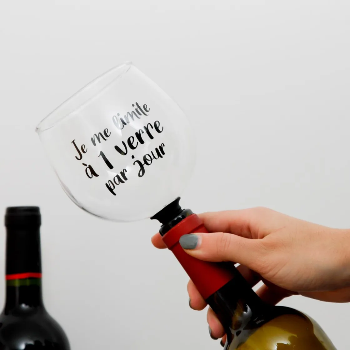 La Chaise Longue Vin & Champagne-VERRE EMBOUT DE BOUTEILLE