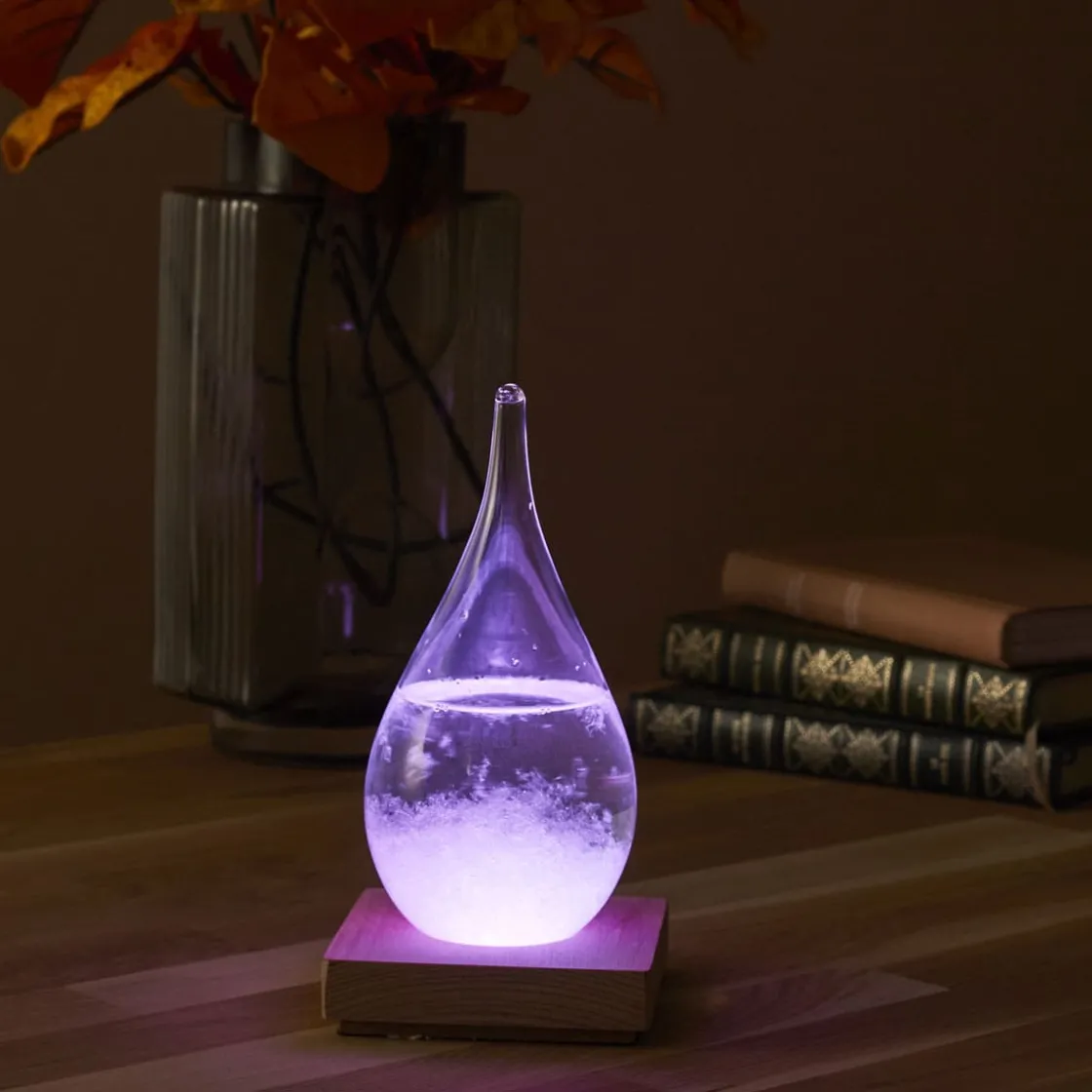 La Chaise Longue Déco-VERRE TEMPETE GOUTTE LED