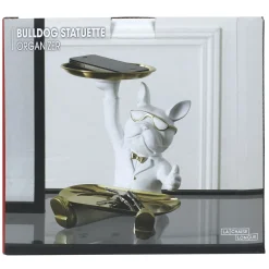 La Chaise Longue Déco-VIDE POCHES BOULEDOGUE 2 PLATEAUX BLANC